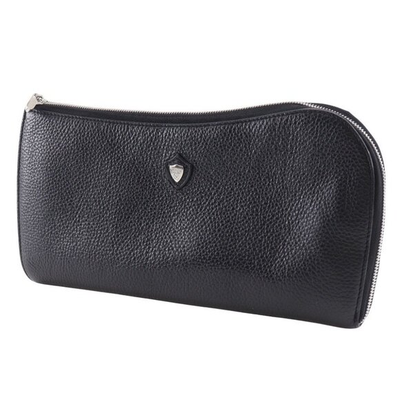 CHAMBORD SELLIER Angers Clutch bag black leather mens - Picture 2 of 11